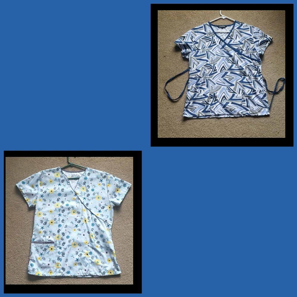 2 Scrub Top Lot, Blue